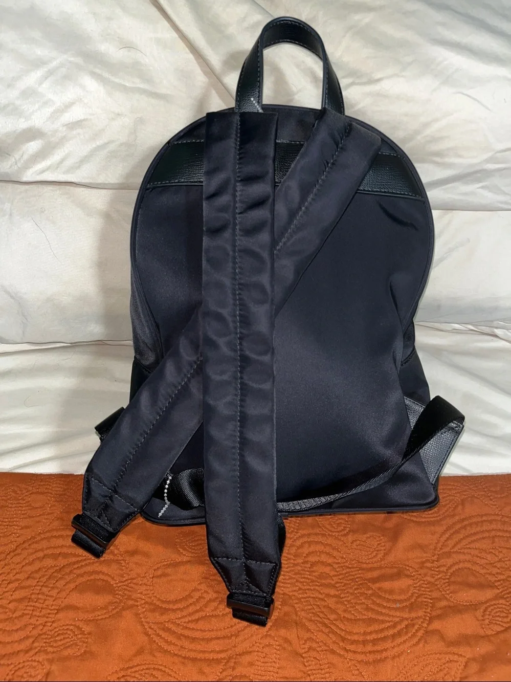 Karl Lagerfeld Black Backpack with Red Love Patch PARIS